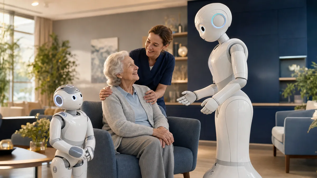 Trois formats de robots sociaux et humanoïdes comparés dans un studio d’évaluation.